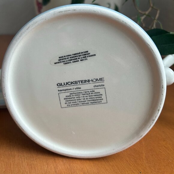 Gluckstein Home Teapot 6 cups Blue and White Stripe Hampton Villa Charlotte - Picture 4 of 4